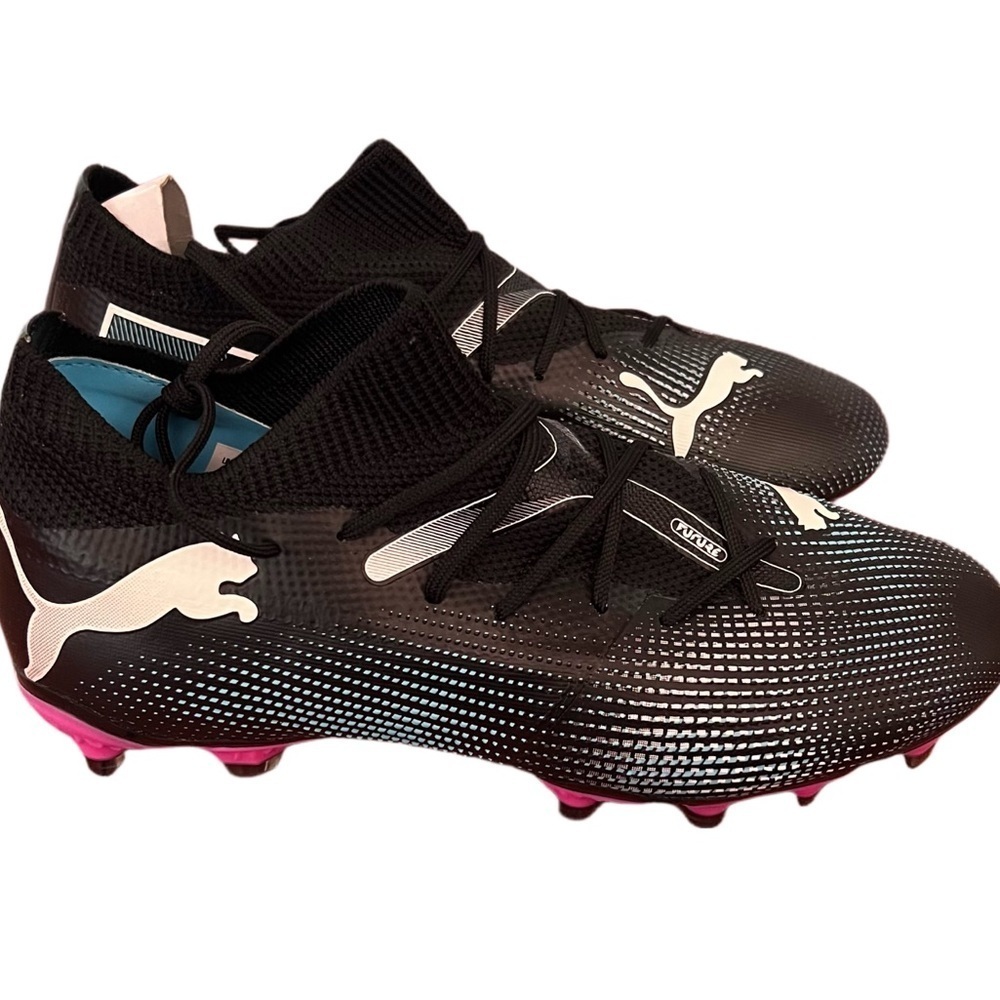 Puma Future FG Soccer Cleats Youth 6.5 Black Pink NEW With Tags